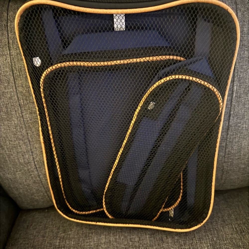 Three-piece luggage organizer, AARP, New / never used, Navy and tan, mesh